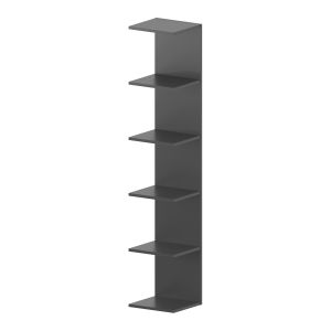 Estante de parede surahammar 6 prateleiras 180x35x32 cm preto [en.casa]