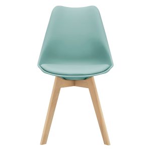 Conjunto de 4 cadeiras de jantar fläten pele sintética  82x49x54cm verde