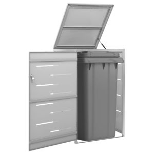 Abrigo para caixote do lixo 69x77,5x112,5 cm aço inoxidável pt9820
