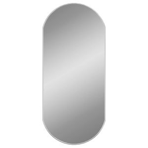 vidaXL espejo de pared ovalado plateado 90x40 cm