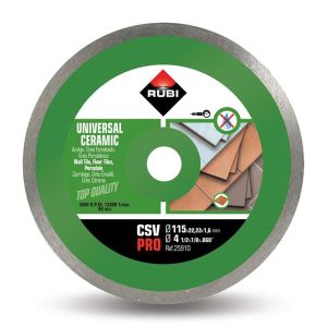 Disco diamantado rubi csv pro - cortes a seco (115 mm) - para cerâmica, por