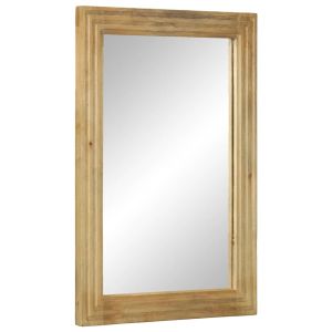 Espelho casa de banho 50x70x3cm mangueira maciça castanho
