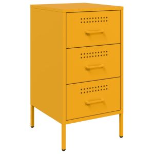 Casa lúmina - mesita de noche amarillo aço laminado a frio  36 x 39 x 68 cm