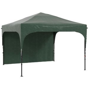 Tenda dobrável 300x300x265 cm tecido oxford e aço color verde Outsunny