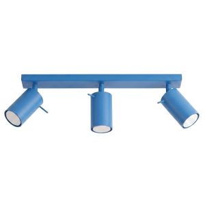 Plafons ring 3 azul claro aço 45x16x6cm