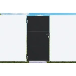 Portão nali aço preto 1x2 m