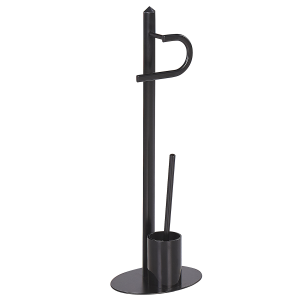 Suporte de papel higénico e escova sarto metal preto
