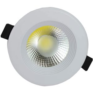 Downlight cob LED redondo embutido, 5w 500 lm, luz fria 6000k