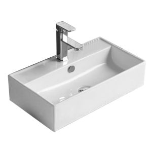 Lavatório de pousar 55x32x13 cm, branco