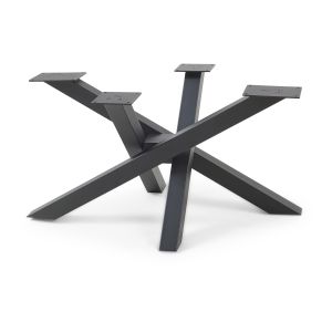 Estrutura de mesa umala forma de estrela aço 80x49x43 cm preto [en.casa]