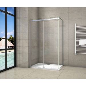 Porta de correr frontal+painel lateral,(1475-1495)x(783-803)x1950mm