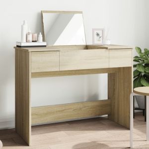 Toucador com espelho 100x45x76 cm cor carvalho sonoma pt8967