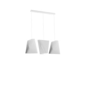 Candelabro blum 3 blanco tela/acero 82x128x28cm