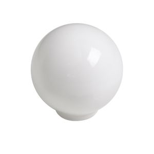 Puxador esfera de abs 24mm branco brilhante, lote com 75