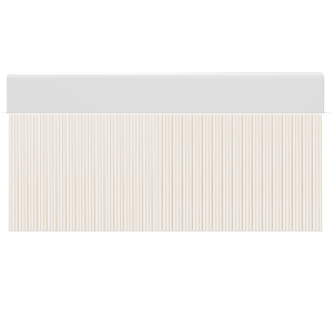 Cortina de porta listrada PVC transparente com bege / 120 x 220