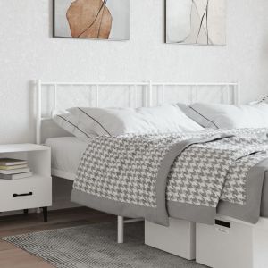 Cabeceira de cama 200 cm metal branco ptob9878