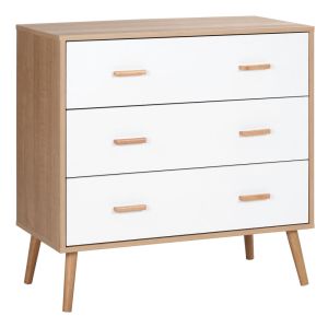 Cómoda de madeira 80x39x80 cm bicolor Homcom