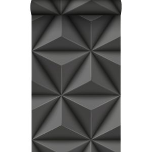 Origin papel de parede   gráfico 3d cinzento escuro 53 cm x 10.05 m