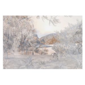 Papel de parede tecido não tecido 250x250 a natureza da sutileza tulup