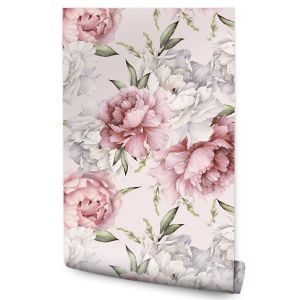Papel de parede para sala de estar pivoines flores da natureza