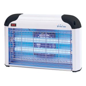 Mata moscas parede/ teto luz uv 20w alumínio 50 m² zzap turbo 4