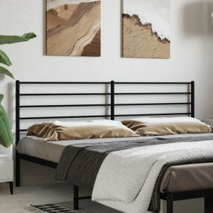 Cabeceira de cama 193 cm metal preto ptob2434