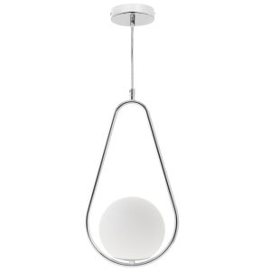 Pendente - fab - aimee - cromo - metal - vidro - E27