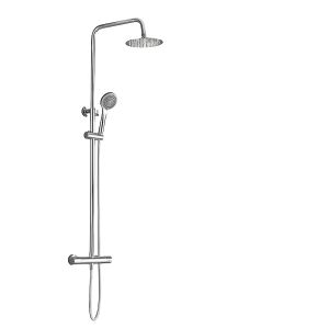 Coluna de duche extensível termostática cromada