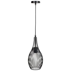 Candeeiro de teto em metal preto 17x17x110