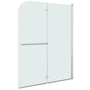 vidaXL divisória de chuveiro dobrável 2 painéis esg 95x140 cm