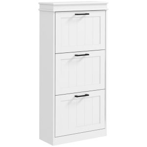 Sapateira estreita 54x24x117,5 cm mdf color blanco Homcom