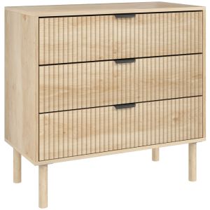 Cómoda com 3 gaveta 80x40x77,5 cm color marrón Homcom