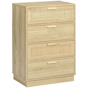 Cómoda com 4 gaveta 60x38x88,5 cm color marrón Homcom
