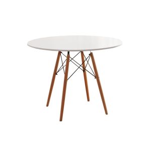 Mesa redonda nórdica 100cm. Sala de jantar ou cozinha branco