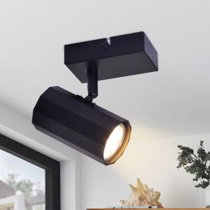 Nettlife luminária de teto negro gu10 11.5x6