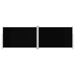 Toldo lateral retrátil 200x600 cm preto