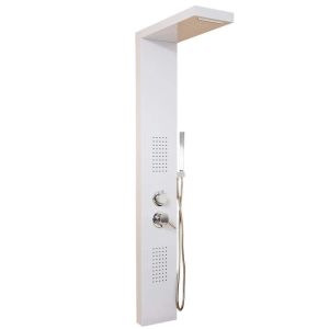 Panel de ducha con rociador cascata - blanco