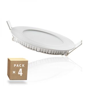 Pacote de 4 painéis LED 6w 600lm 6000ºk 40.000h [jl-gp-lz-1-pk4-ap]