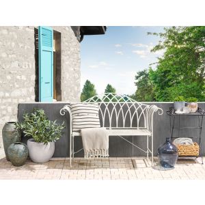 Banco de jardim milazzo 130 cm metal branco