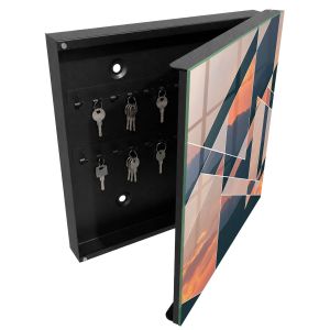 Caixa de chaves de parede decorativa 30x30x5, abertura à direita tulup