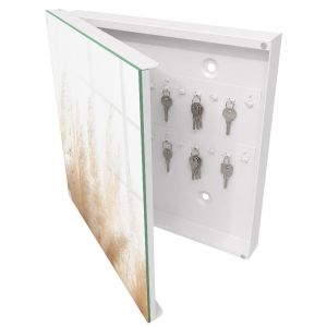 Caixa para chaves moderna 30x30x5 natureza calmante, abertura à esquerda