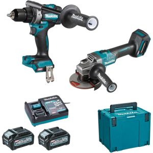 Conjunto de 2 máquinas 40 v max li-ion 4 ah xgt (df001g + ga005g) Makita -