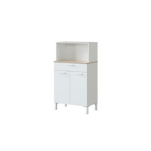 Armário de cozinha 2 portas blanco artik - roble canadian 72 x 126 x 40 cm