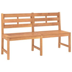 vidaXL banco de jardín de madera maciza de teca 150 cm