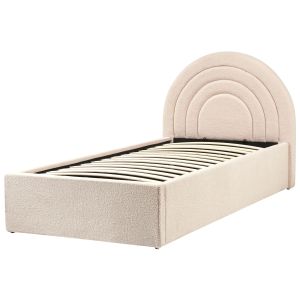 Sommier para crianças com arrumação anet bouclé creme 90 x 200 cm