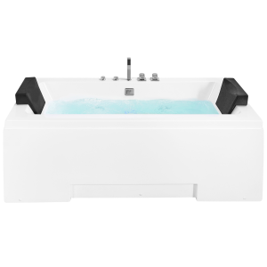 Banheira de hidromassagem de canto com LED galley 1700 x 750 mm branco