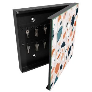 Caixa de chaves de parede decorativa 30x30x5, abertura à direita tulup