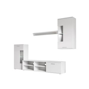 Conjunto de móveis de sala de estar airam, branco 230x200cm