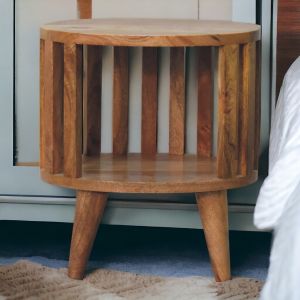 Artisan furniture mesa ariella com prateleira aberta, carvalho