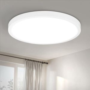 Nettlife painel de luz de teto LED preto iluminação de teto plana ip44 à